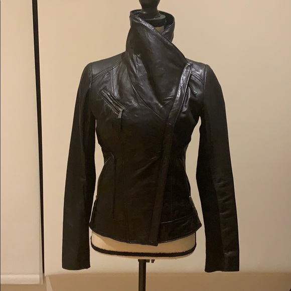 Michael Kors black leather jacket - Picture 5 of 10